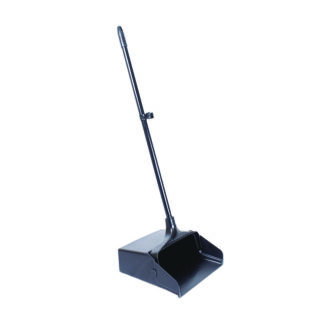 Boardwalk Lobby Dust Pan, 11.75 x 37, 34" Handle, Plastic/Aluminum, Black