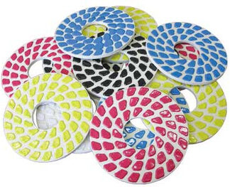 Lavina, V,Harr Felt Backed Polishing Pads, Diameter 10.63", Grit 120
