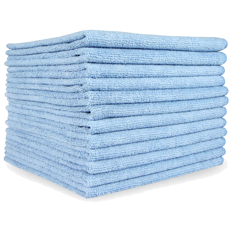 Brightline, Microfiber Towel, 16 X 16, Blue, Sold By The Dozen