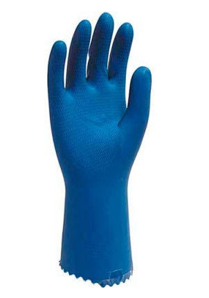 Latex Canner Gloves, Unlined, 12", 13 MIL, Blue, Hand Specific, Size L