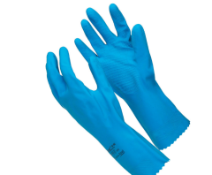 Chemical Resistant Gloves, Natural Unsupported, 12", 17 MIL, Hand Specific, Size XL