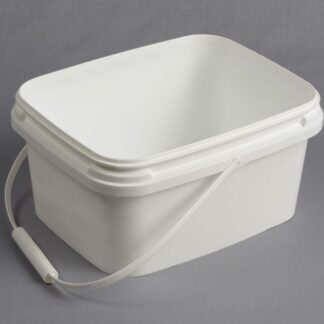 EZ, Short Container With Handle, White, 1 Gallon