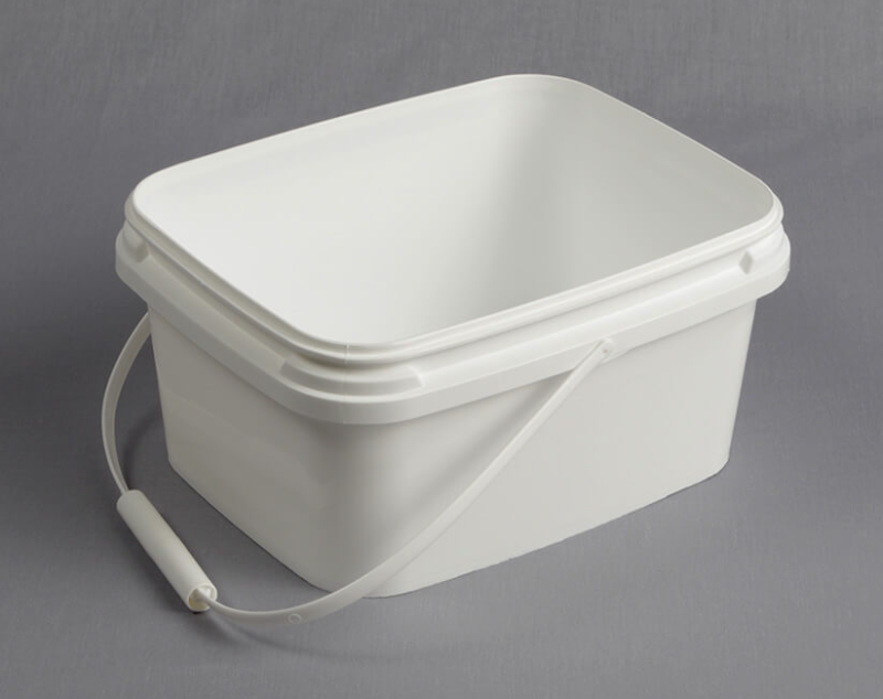 EZ, Short Container With Handle, White, 1 Gallon