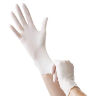 Latex Examination Gloves, Powder-Free, 4.8 MIL, Size M, 100 Per Box