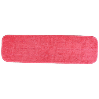 Brightline, Flat Mop Head, Microfiber, Looped, 18", With Velcro Backing, Red
