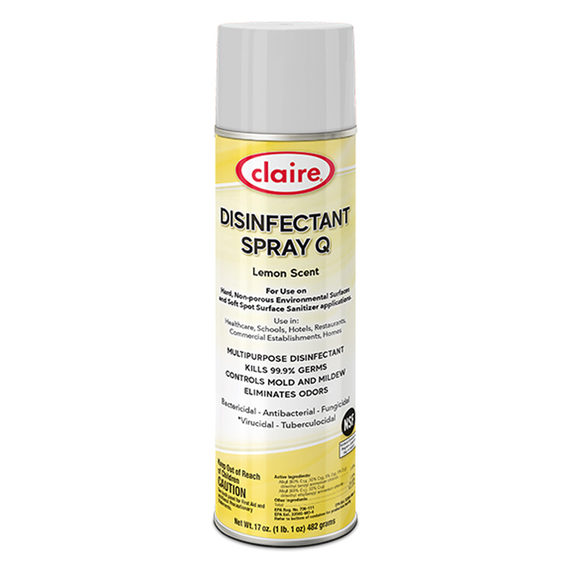 Claire, Disinfectant Spray, Lemon, Aerosol Cans, 17 oz.