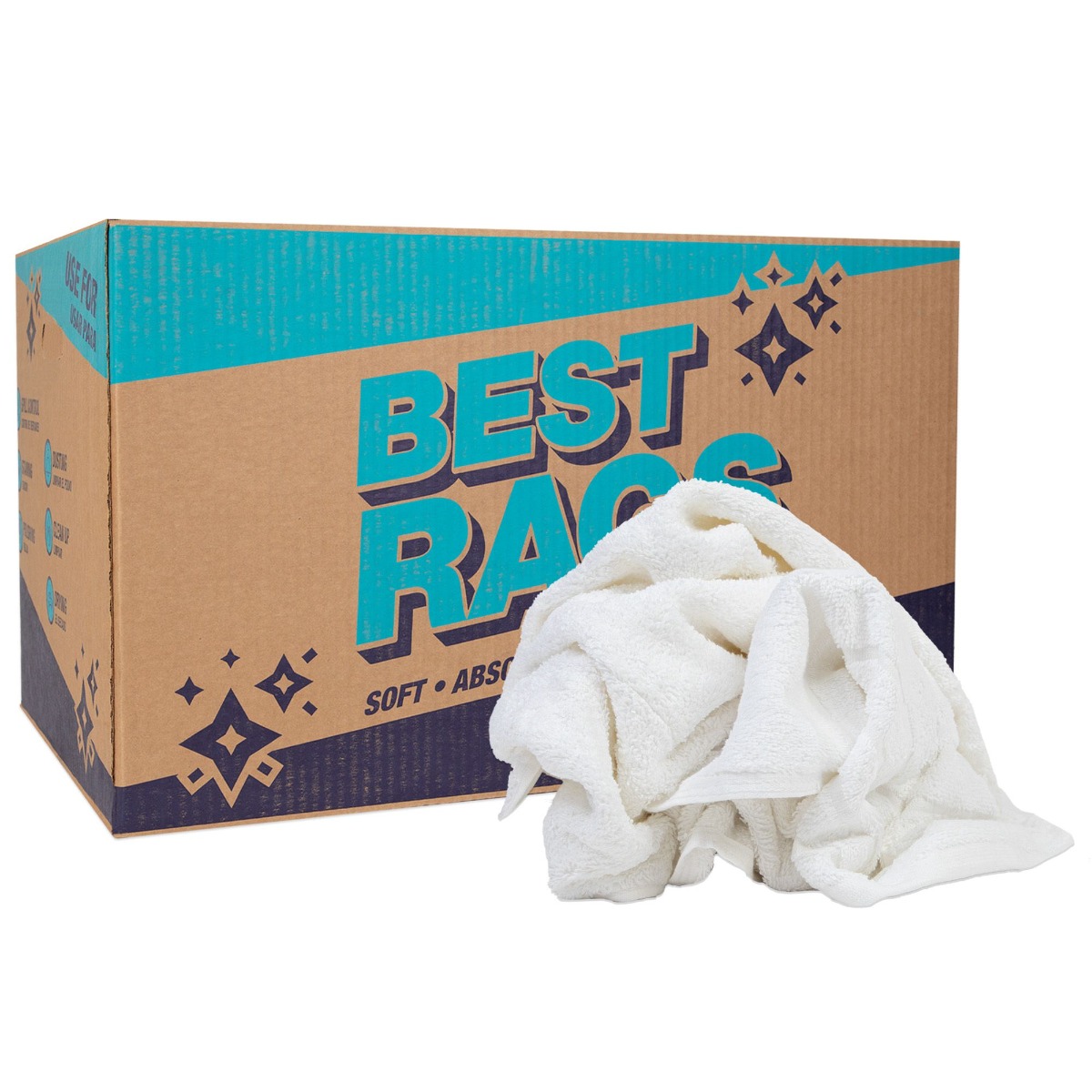 Service White Terry 20lb Rag Bale Recycled