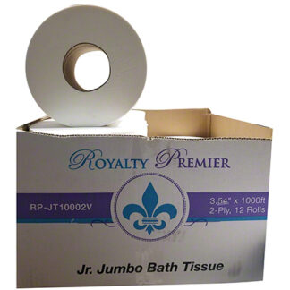 Royalty Premier 2-Ply Virgin Jr. Jumbo Bath Tissue - 3.54" x 1000'