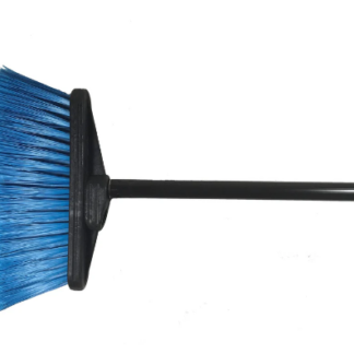 Light Sweep Upright Broom Flagged - 4" Trim Blue - Head And Black Handle