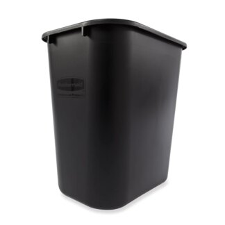 28qt Black Wastebasket