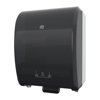 Tork Mechanical Paper Hand Towel Roll Dispenser Black H71, One-at-a-Time Dispensing, 772728