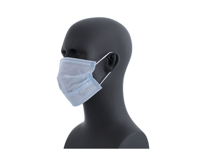 Johnson Wilshire 182040BK Pleated Face Mask, Kids, 3 -Layer, Black