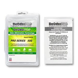 DeOdorPro CLO2 Delivery Systems PGR-50 50g Gas Release Packet Complete Kit