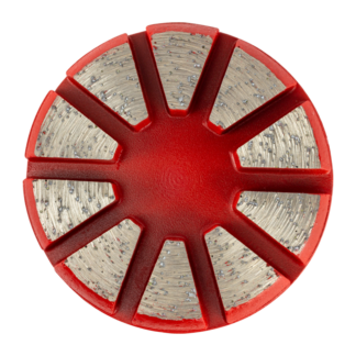 Truloc, 10 Segment Grinding Disc, 30 Grit, Medium Bond (Red)