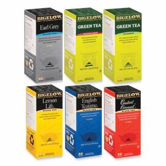 Bigelow Assorted Tea Packs, Six Flavors, 28/bx, 168/cs, 2666-1722