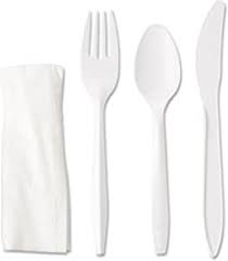 Gen, Wrapped Cutlery Kit, Fork, Knife, Spoon and Napkin, 250/case