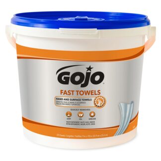 Gojo Industries Fast Wipes Hand Cleaning Towels, 9" X 10", 225 Per Bucket