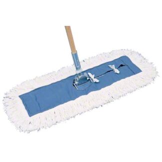 Pro-Link Standard Launderable Dust Mop, 5 x 18, Blue/White
