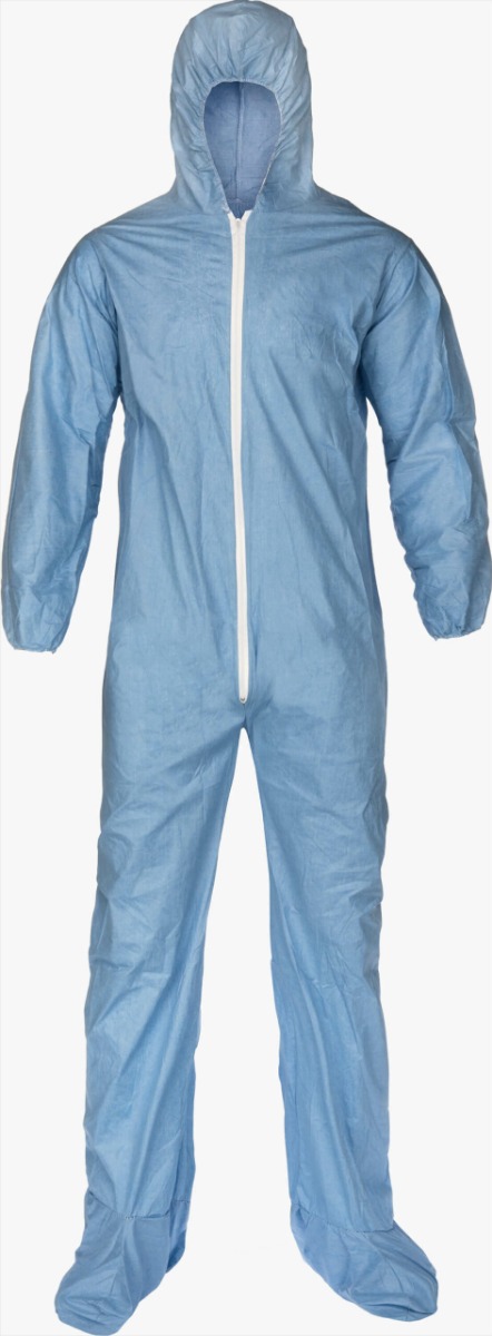 Lakeland Coveralls With Boots, Elastic Hood and Wrists, Flame Retardant, 25/Case, 2XL