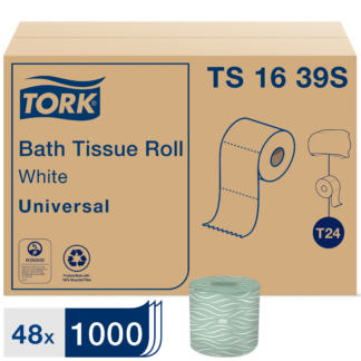 Tork Universal Bath Tissue Roll, White