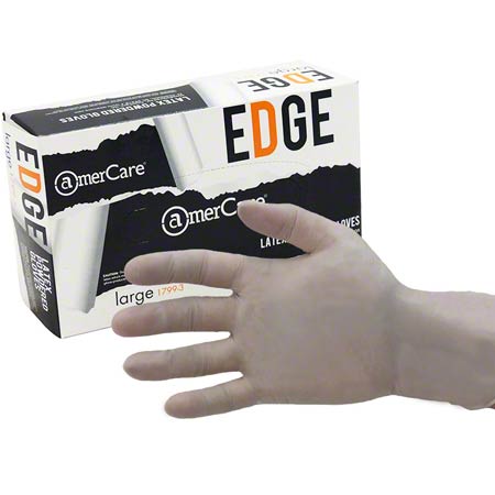 AmerCare Edge Powdered Latex Gloves, XL, 10 Boxes per Case