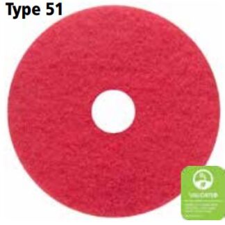 Type 51, Rectangular Red Floor Pad , 14" x 20"
