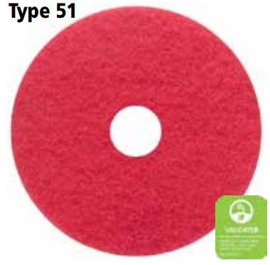 Type 51, Rectangular Red Floor Pad , 14" x 20"