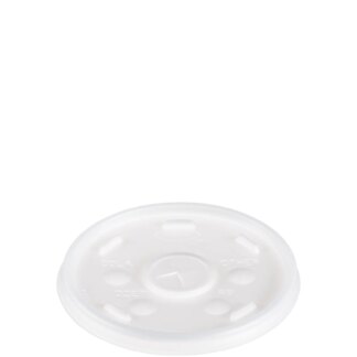 Dart Translucent Straw Slotted Lid For 12, 14, 16, 20, and 24 Oz. Cups