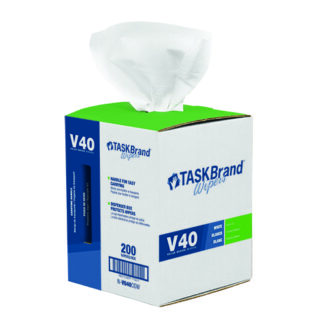 TaskBrand, V40 Center-Pull Wipes, 10"x12", 1600/CS
