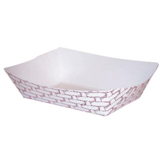 100 1# Red Weave Food Tray (1000)