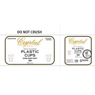 Crystal Ware, Clear Plastic Cup, 5 oz.