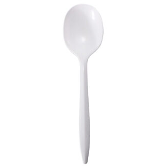 RDI Medium Weight Plastic Soup Spoon - White