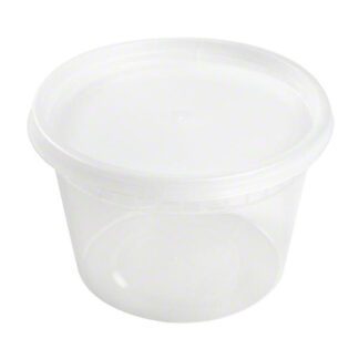 AmerCare Clear Deli Container Combo With Lid, 16 oz., 240 Per Case