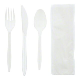 Choice Series P203 4 in 1 Fork/Spoon/Knife/Napkin Kit