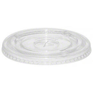AmerCare, PET Lid With Straw Slot Fits 14, and 24 Oz. Clear Cups, 1000 Lids Per Case