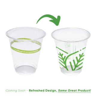 PrimeWare Clear PLA Compostable Cold Cup - 12 oz.