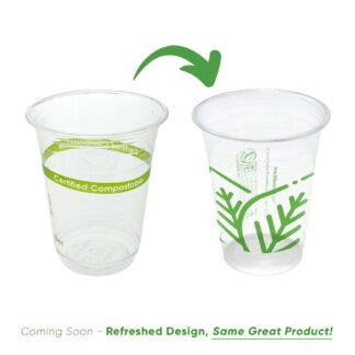 PrimeWare Clear PLA Compostable Cold Cup, 16 oz., 1000 Per Case