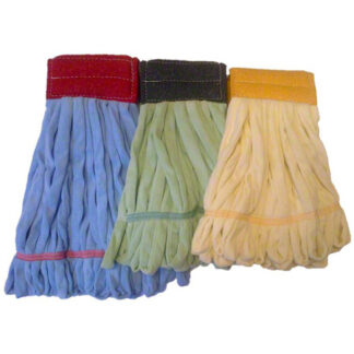 M-Fiber Tube Mop w/Scrubber Headband - Small, Yellow