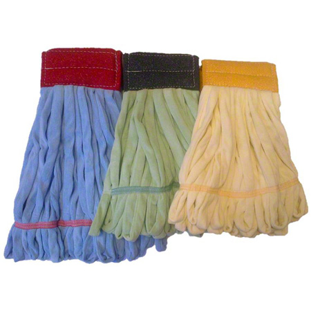 M-Fiber Tube Mop w/Scrubber Headband - Small, Yellow
