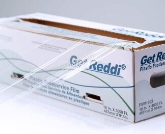Inteplast Get Reddi Plastic Foodservice Film, 12" x 2000'