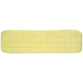 M, Fiber, Yellow Low Nap Velcro Mop w/Scrub Strips , 19"