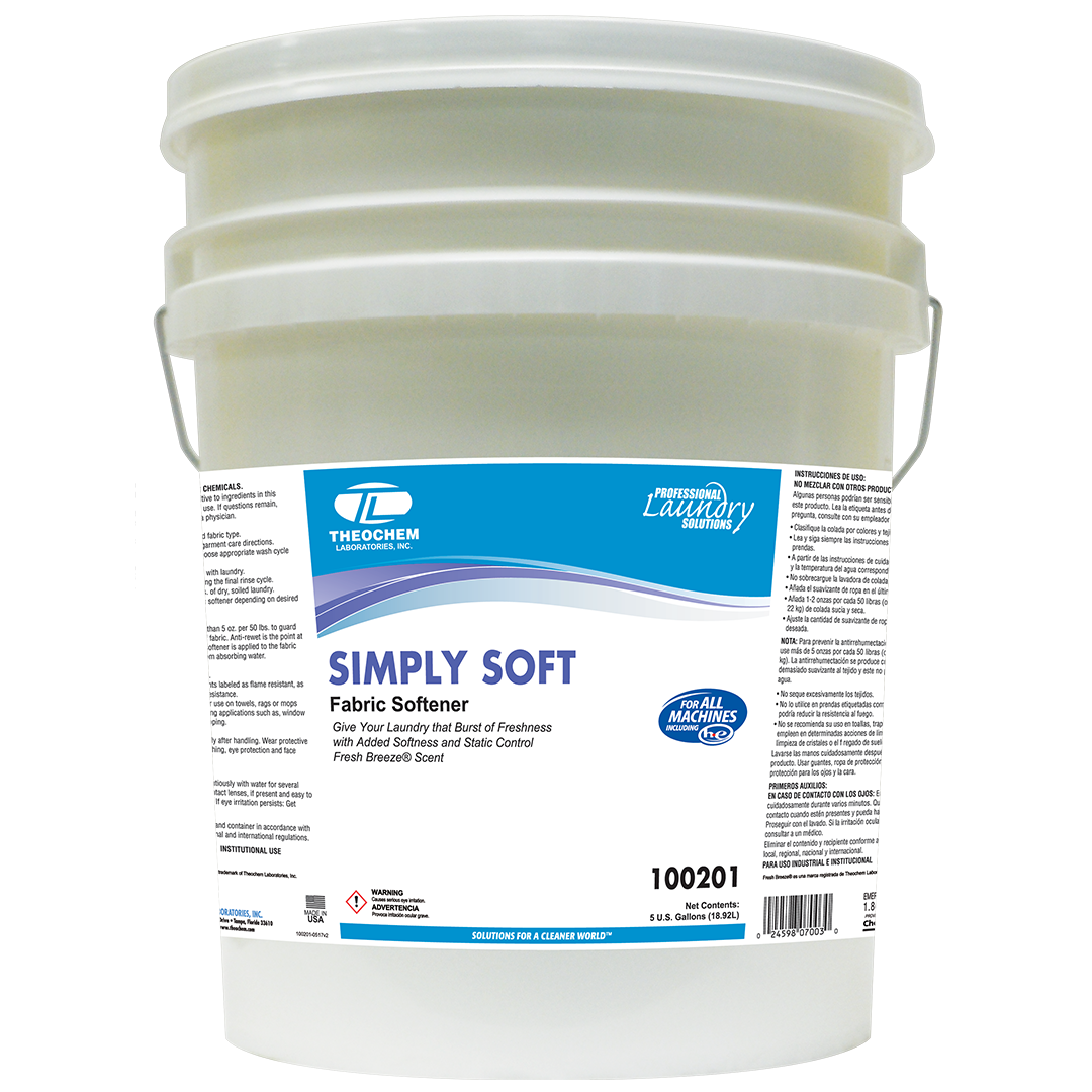 Theochem Simply Soft Fabric Softener - 5 Gal.