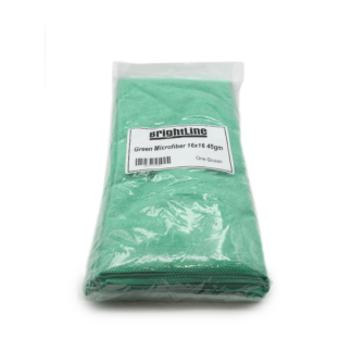 Brightline Green Microfiber 16 X 16 45GM Terry Cloth Towels, Sold By the Dozen