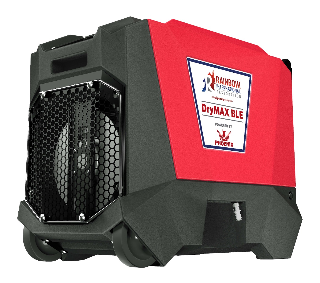Phoenix Red Drymax LGR BLE Dehumidifier With Rainbow Logo, 170CFM 5.7 Amps