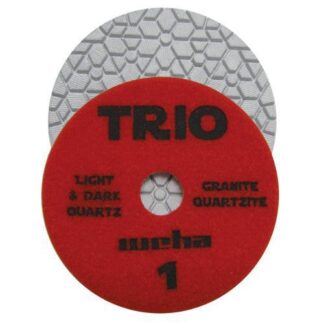 Weha, Wet Diamond Polishing Pads, Trio, 4", Step 1