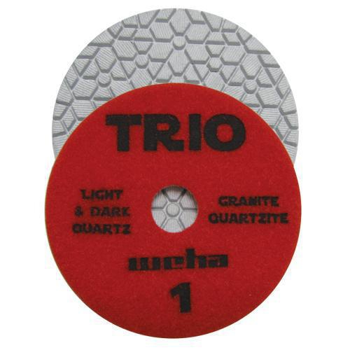 Weha, Wet Diamond Polishing Pads, Trio, 4", Step 1