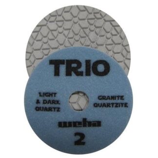 Weha, Wet Diamond Polishing Pads, Trio, 4", Step 2