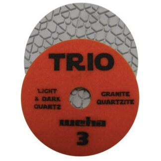 Weha, Wet Diamond Polishing Pads, Trio, 4", Step 3