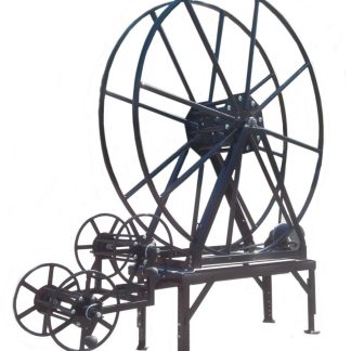 Reel Innovations Boom Package, Live / Electric, High Roof, Includes 300' Electric Vac Reel, 2 Low Profile Sol Reels, 2 Live Swivels & Stand, Assembled