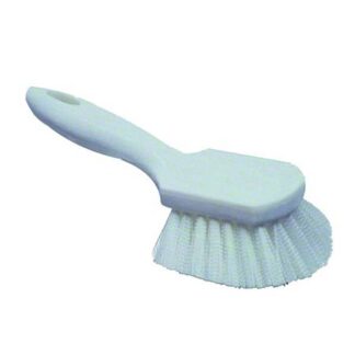Pro-Link Hand Scrub Utility or Pot Brush, Short Handle, White